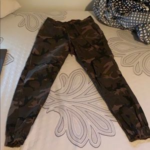 Tainted denim camo joggers size 28